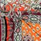 Orange-Multi Poly Spandex Stretch Paisley Print Double Brush Jersey Knit Fabric By the Yard